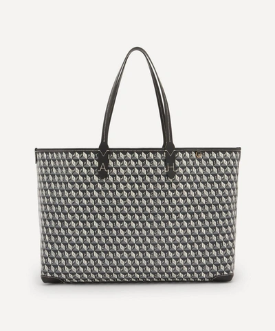 Shop Anya Hindmarch I Am A Plastic Bag Recycled Coated Canvas Tote Bag In Charcoal