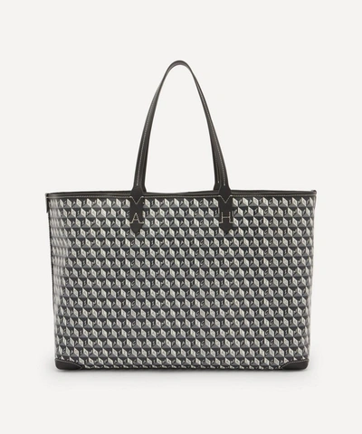 Shop Anya Hindmarch I Am A Plastic Bag Recycled Coated Canvas Tote Bag In Charcoal