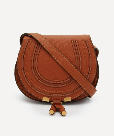 Shop Chloé Marcie Mini Leather Saddle Bag