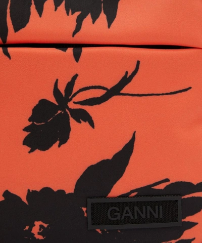 Shop Ganni Recycled Tech Fabric Cross-body Bag In Flame