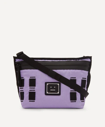 Shop Acne Studios Logo Plaque Cross-body Bag In Lilac