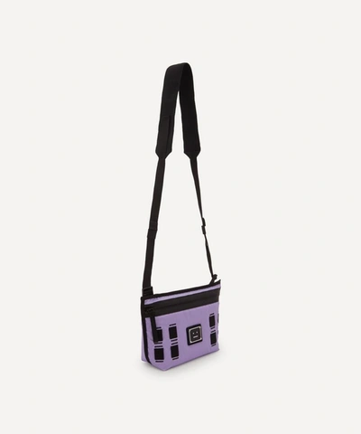Shop Acne Studios Logo Plaque Cross-body Bag In Lilac