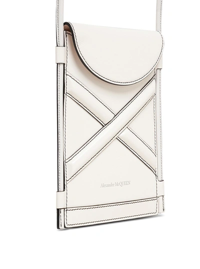 Shop Alexander Mcqueen The Curve Micro Crossbody Bag In White Leather