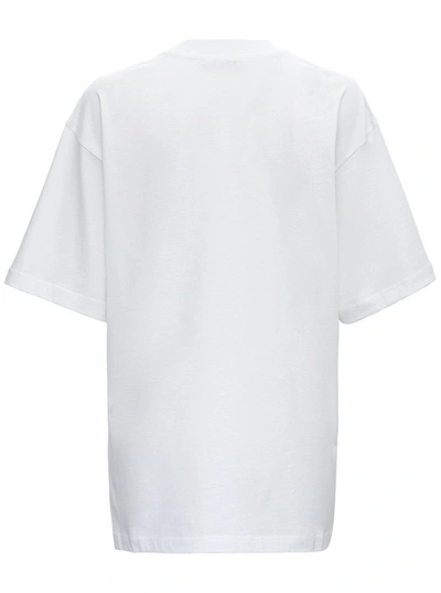 Shop Marni White Cotton T-shirt With Logo Print