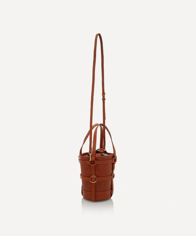 Shop Liberty Women's Medium Ianthe Flower Bucket Cross-body Bag In Tan
