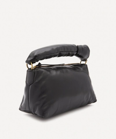 Shop Dries Van Noten Medium Padded Leather Handbag In Black