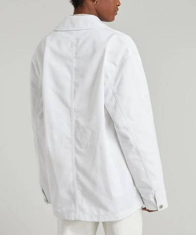 Shop Acne Studios Face Workwear Jacket In White