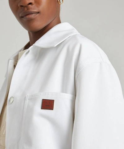 Shop Acne Studios Face Workwear Jacket In White