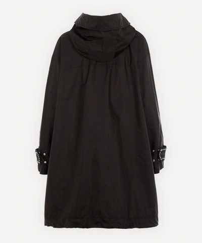 Shop Moncler Prasin Long Studded Nylon Jacket In Black
