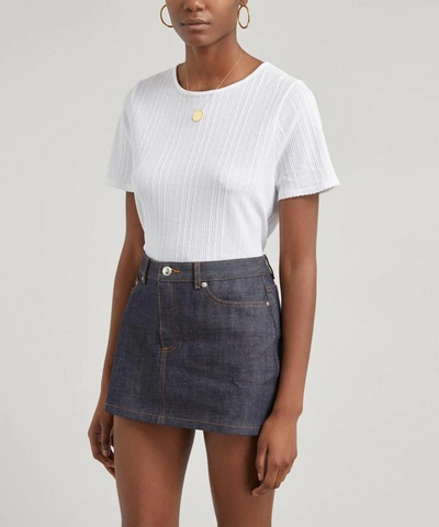 Shop Apc Elsie Ribbed T-shirt In White