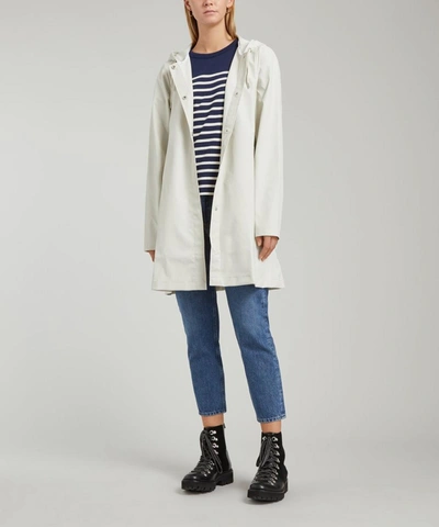 Shop Rains A-line Jacket In Off White
