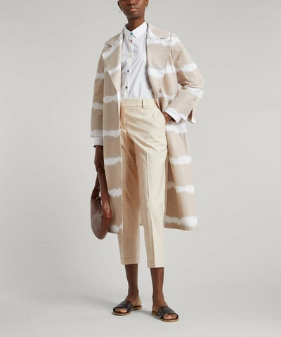 Shop Piazza Sempione Tailored Trousers In White Beige