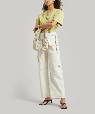 Shop Andersson Bell Alex Twill Cargo Trousers In Off White