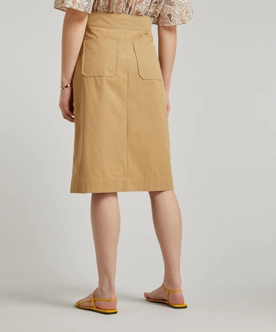 Shop Apc Rena Tailored Pencil Skirt In Camel