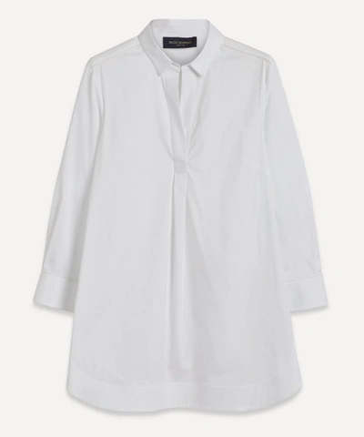 Shop Piazza Sempione Classic Cotton Shirt In White