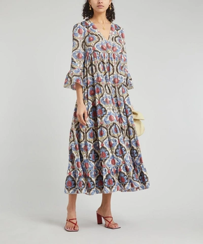 Shop La Doublej Jennifer Jane Cotton Maxi-dress In Multi