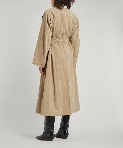 Shop Isabel Marant Coated Trench Coat In Beige