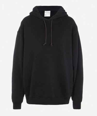 Shop Acne Studios Pink Label Hoodie In Black