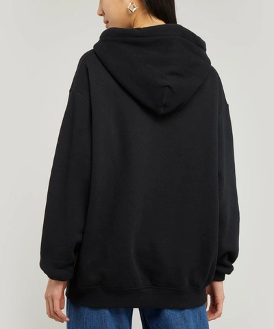 Shop Acne Studios Pink Label Hoodie In Black