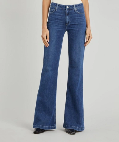 Shop Paige Genevieve High-rise Flare Jeans In Rhythm