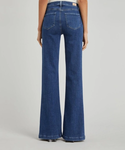Shop Paige Genevieve High-rise Flare Jeans In Rhythm