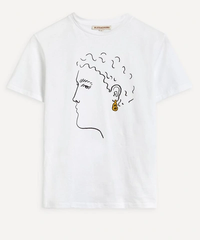 Shop Alexa Chung Earring Boxy T-shirt In White