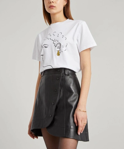 Shop Alexa Chung Earring Boxy T-shirt In White