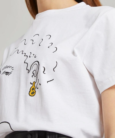 Shop Alexa Chung Earring Boxy T-shirt In White