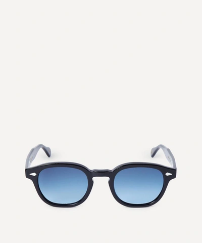 Shop Moscot Exclusive Lemtosh Acetate Sunglasses In Black Denim Blue