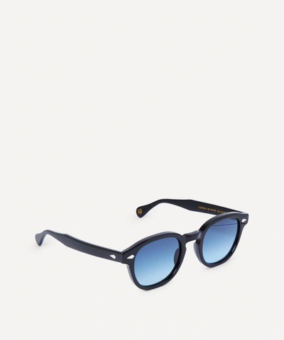 Shop Moscot Exclusive Lemtosh Acetate Sunglasses In Black Denim Blue