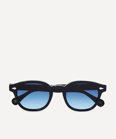 Shop Moscot Exclusive Lemtosh Acetate Sunglasses In Black Denim Blue