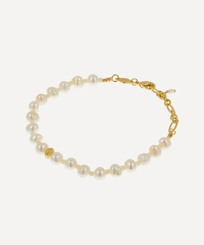 Anni Lu Gold-plated Stellar Pearly Bracelet In White