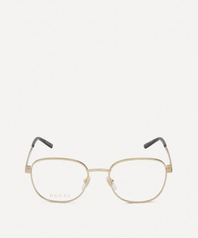 Shop Gucci Round Metal Optical Glasses In Gold