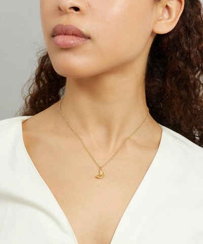 Shop Alighieri Gold-plated The Faint Moonlight Diamond Pendant Necklace
