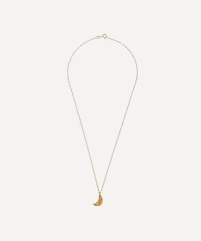 Shop Alighieri Gold-plated The Faint Moonlight Diamond Pendant Necklace