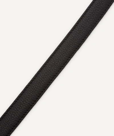 Shop Loewe Anagram Buckle Leather Belt In Black