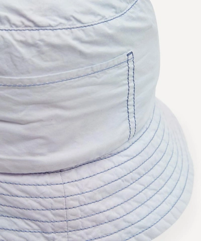 Shop Acne Studios Tie-dye Cotton Bucket Hat In Powder Blue/lilac