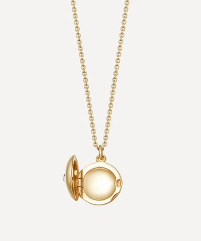 Astley Clarke Mini Biography Locket Necklace In Gold