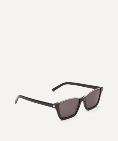 Shop Saint Laurent Dylan Butterfly Sunglasses In Black