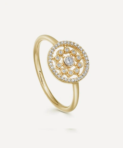 Shop Astley Clarke Gold Medium Icon Nova Diamond Ring