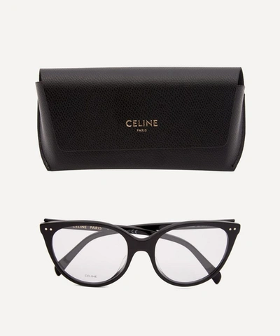 Shop Celine Cat-eye Optical Glasses In Black