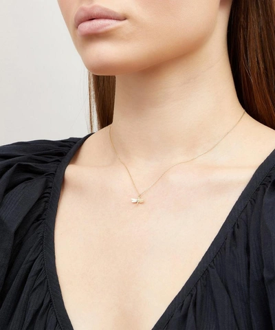 Shop Alex Monroe Gold Teeny Tiny Dragonfly Necklace