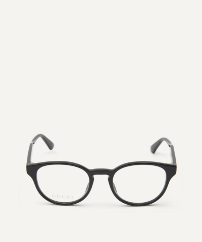 Shop Gucci Round Optical Glasses In Black