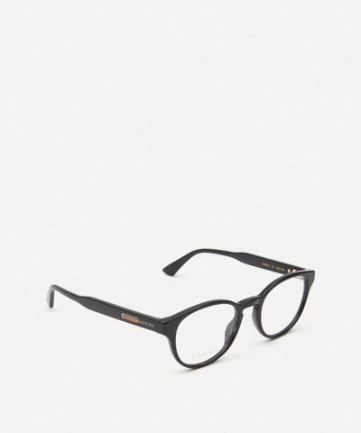 Shop Gucci Round Optical Glasses In Black