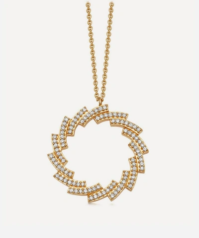 Shop Astley Clarke Gold Icon Scala Diamond Cirque Pendant Necklace