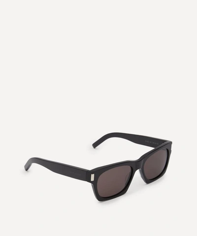 Shop Saint Laurent Square Sunglasses In Black