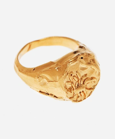 Shop Alighieri Gold-plated The Scorpio Signet Ring