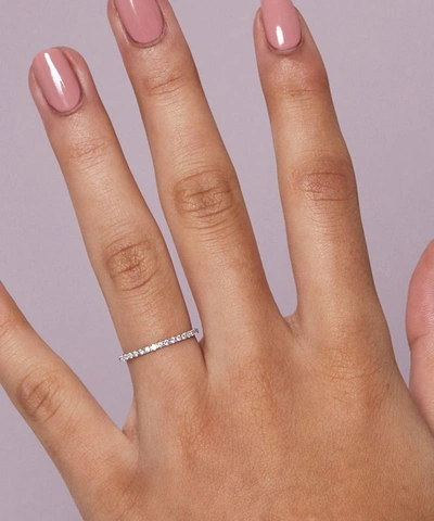 Dinny Hall White Gold Micro Set Half Eternity Ring In White Gold
