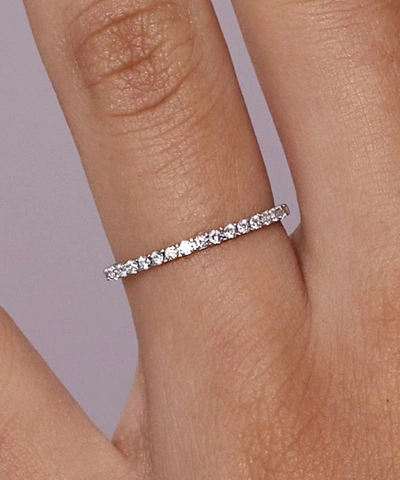 Dinny Hall White Gold Micro Set Half Eternity Ring In White Gold
