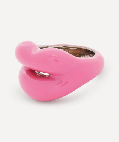 Solange Azagury-partridge Bubble Gum Pink Hotlips Ring In Bubble Gum Pink
